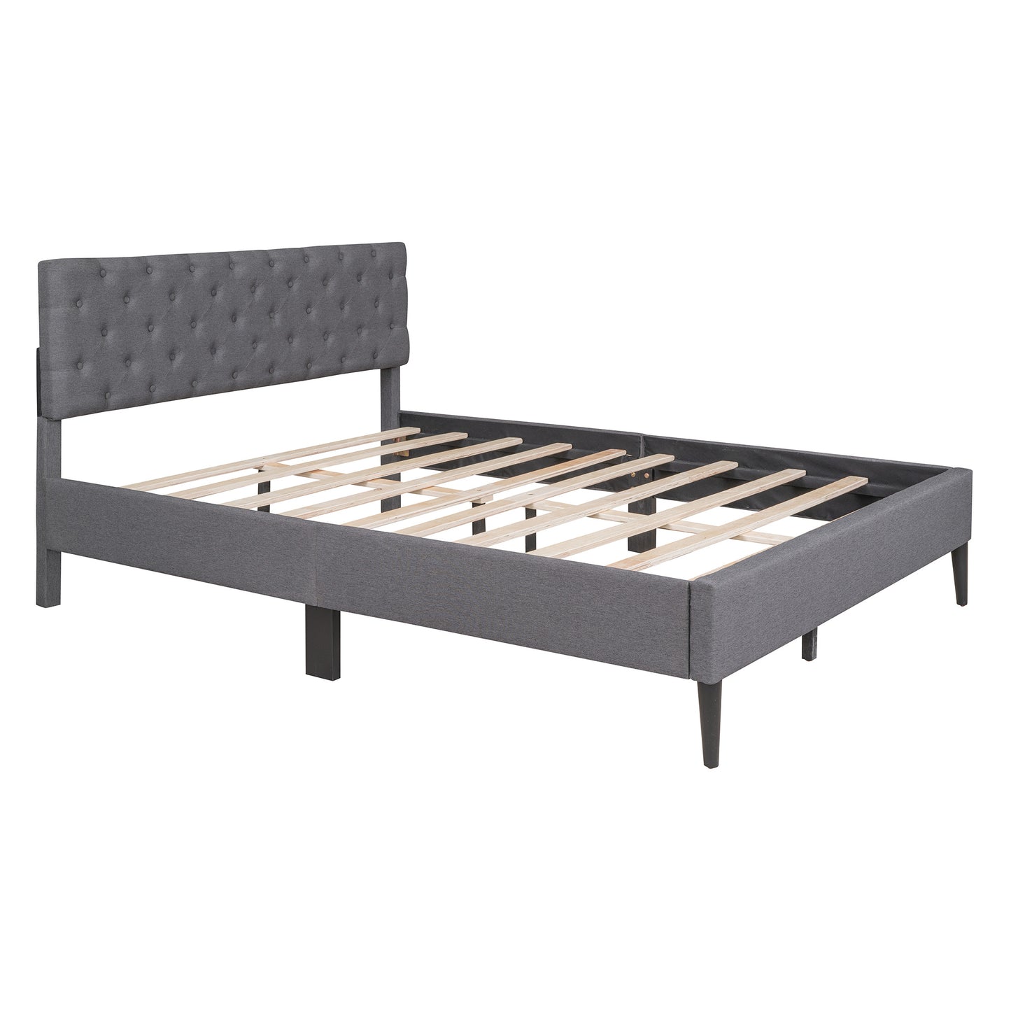 sammie upholstered linen platform bed