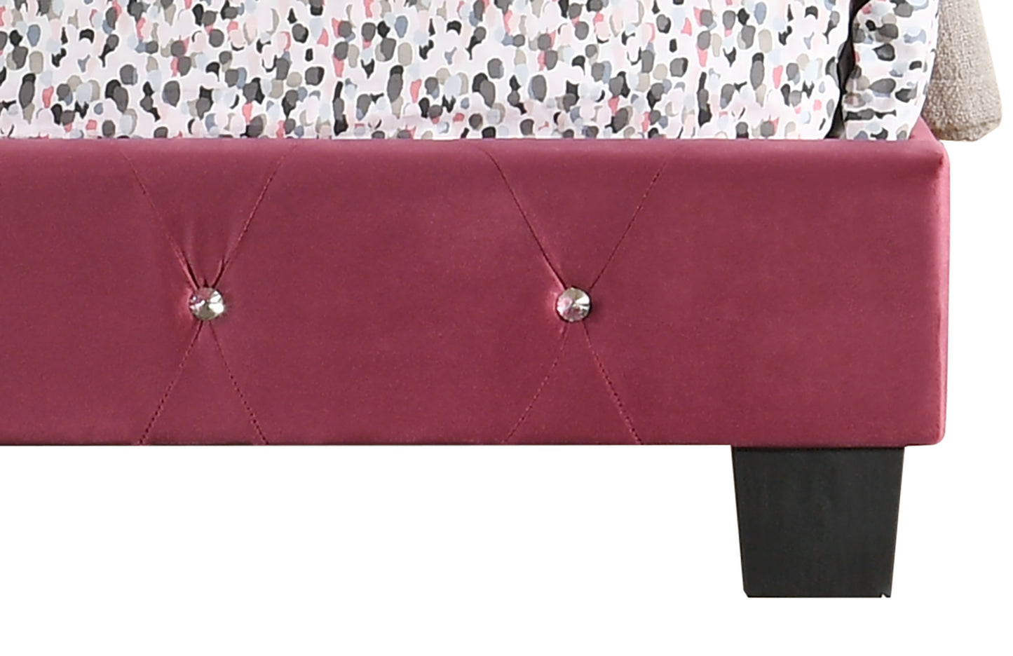 suffolk upholstered  bed, cherry