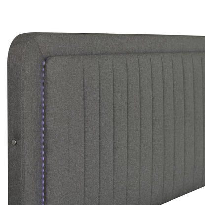 Queen Size Upholstered Bed with Adjustable Height  Storage