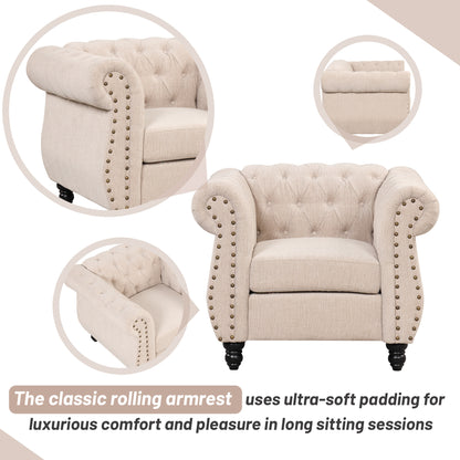 Modern Chesterfield 3-Piece Sofa Set