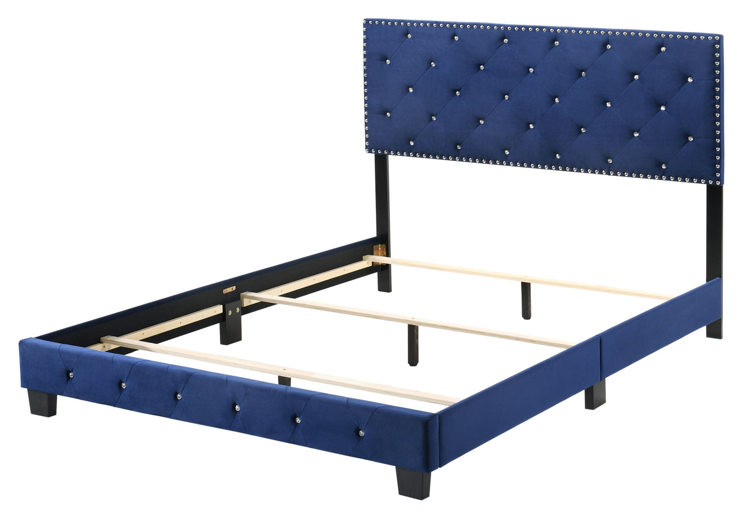 suffolk queen bed , navy blue