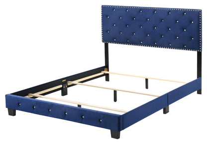 Suffolk Queen Bed , Navy Blue