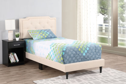 Deb Twin Bed- All in One Box , BEIGE