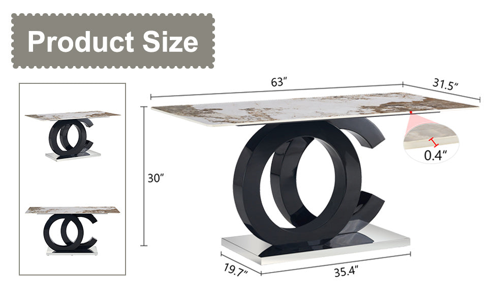 oc shaped dining table