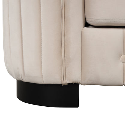 Mid Century Velvet Upholstered Sofa