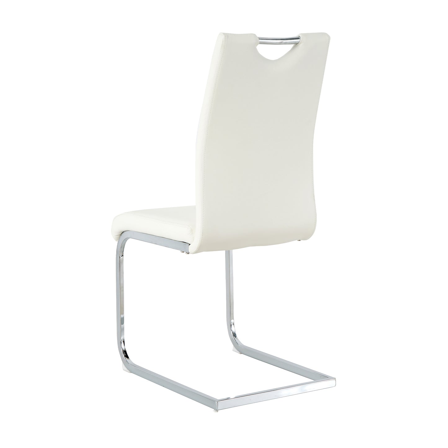 modern faux leather chairs set of 6, white