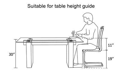 Danny Rectangular Glass Table
