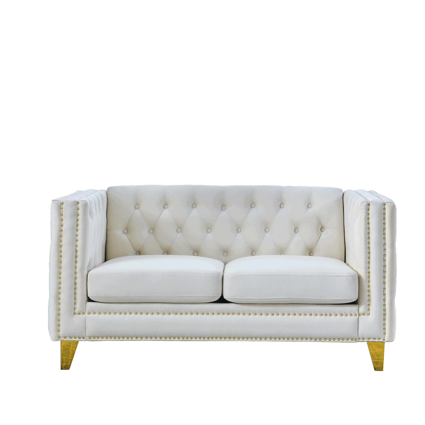 3-seater + 2-seater combination sofa, beige velvet