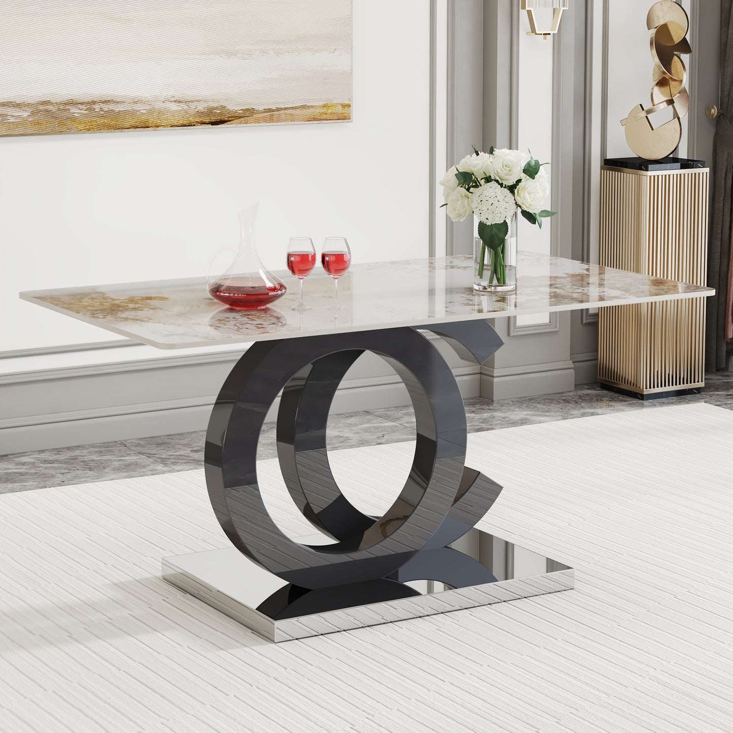 oc shaped dining table