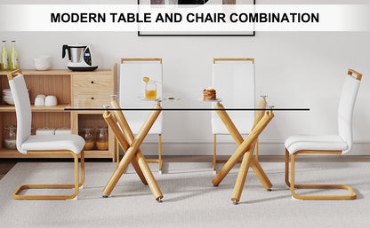 Remi Dining Table Set, White