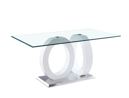 MDF #1 Dining Table- Tempered Glass
