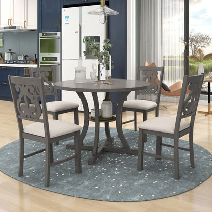 5-Piece Round Dining Table Set