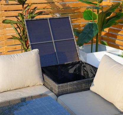Direct Wicker 7-Piece PE Rattan Wicker Patio Sectional Sofa Set with Cushions
