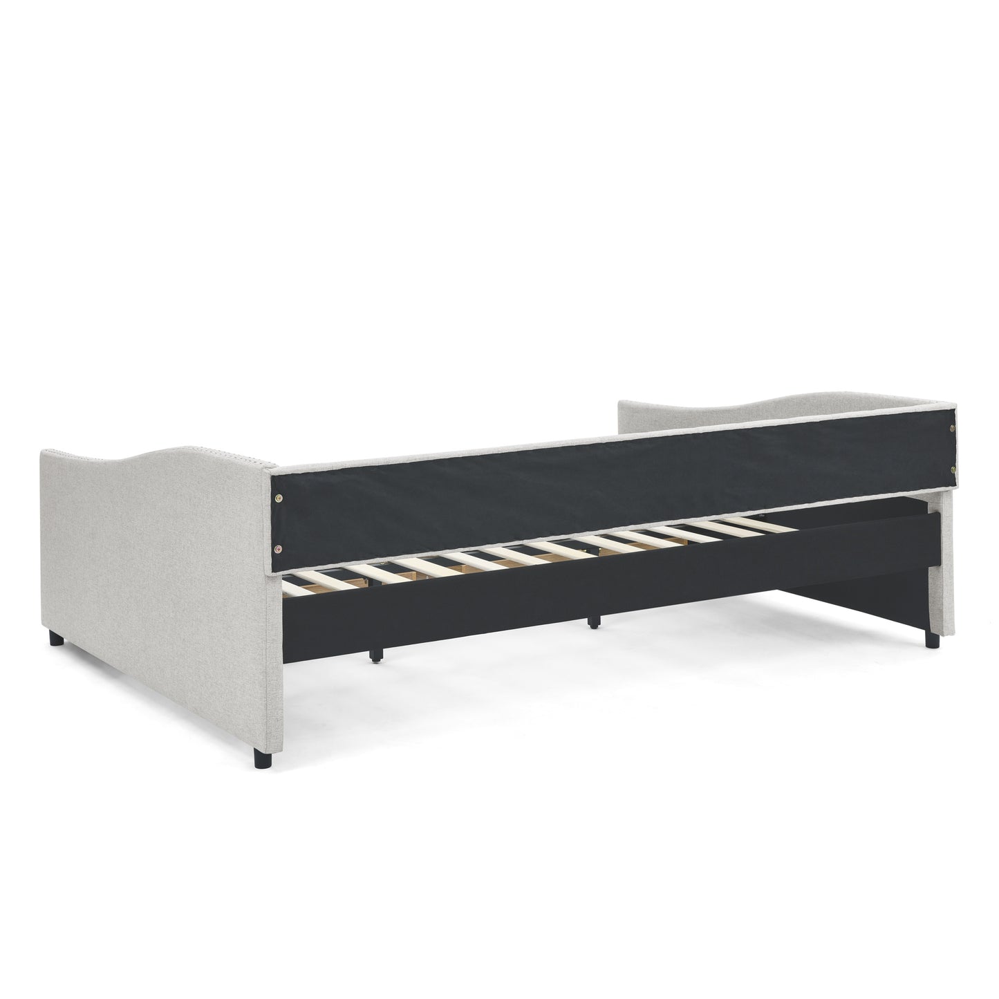 upholstered tufted daybed sofa bed  with drawers, beige