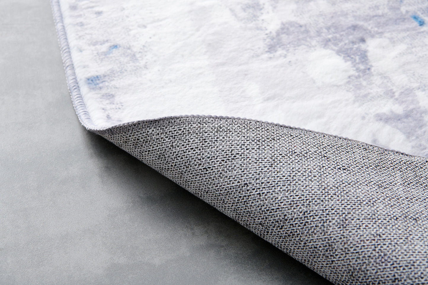 zara collection abstract design gray blue yellow machine washable super soft area rug
