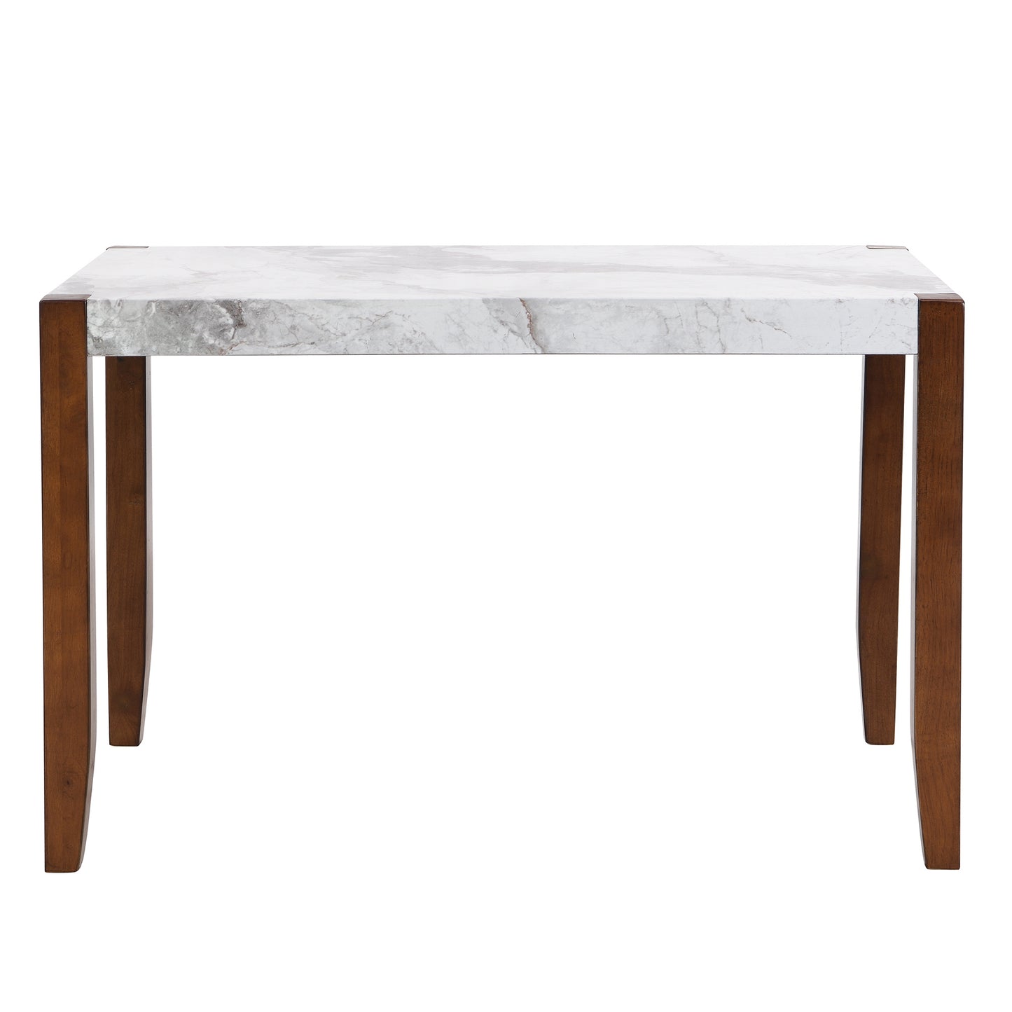 4-piece modern dining furniture set  46" faux marble style