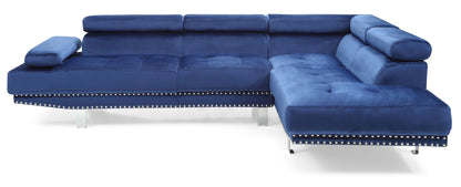Derek Sectional , Navy Blue
