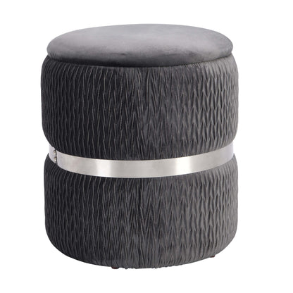 Techni Mobili Storage Ottoman; Grey