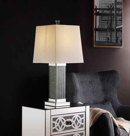 ACME Noralie Table Lamp, Mirrored & Faux Stones