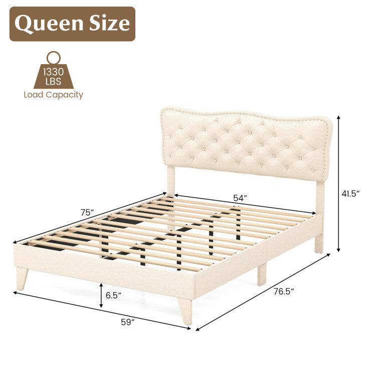 nae tufted upholstered bed