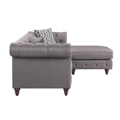 ACME Waldina Reversible Sectional Sofa, Brown