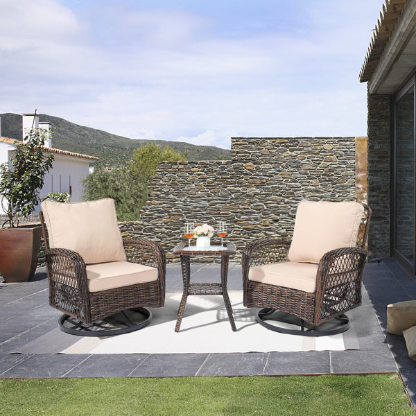 3 pieces patio furniture set