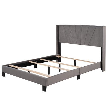 Amanda Velvet Upholstered Platform Bed