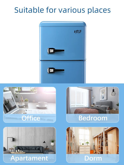 KRIB BLING 3.5Cu.Ft Compact Refrigerator Mini Fridge with Freezer