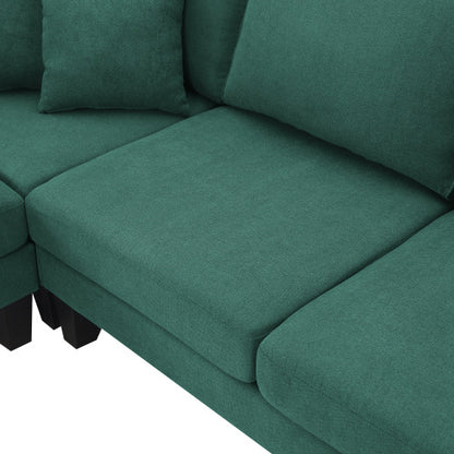 Terry 5-Seat Couch Set with Chaise with 3 Pillows