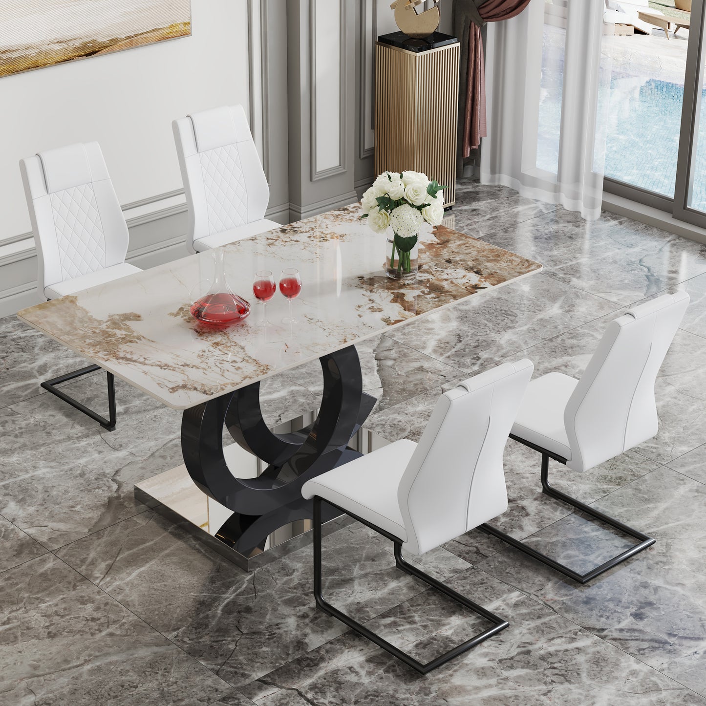 oc shaped dining table