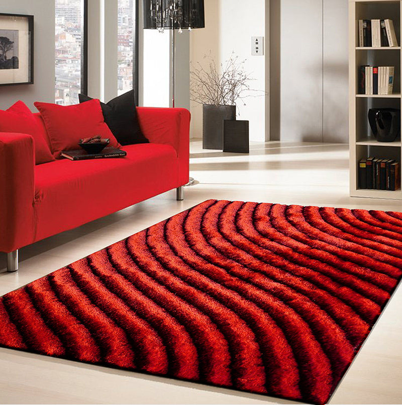 "3d shaggy" hand tufted area rug