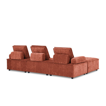 Chenille L-Shape Modular Sectional Sofa