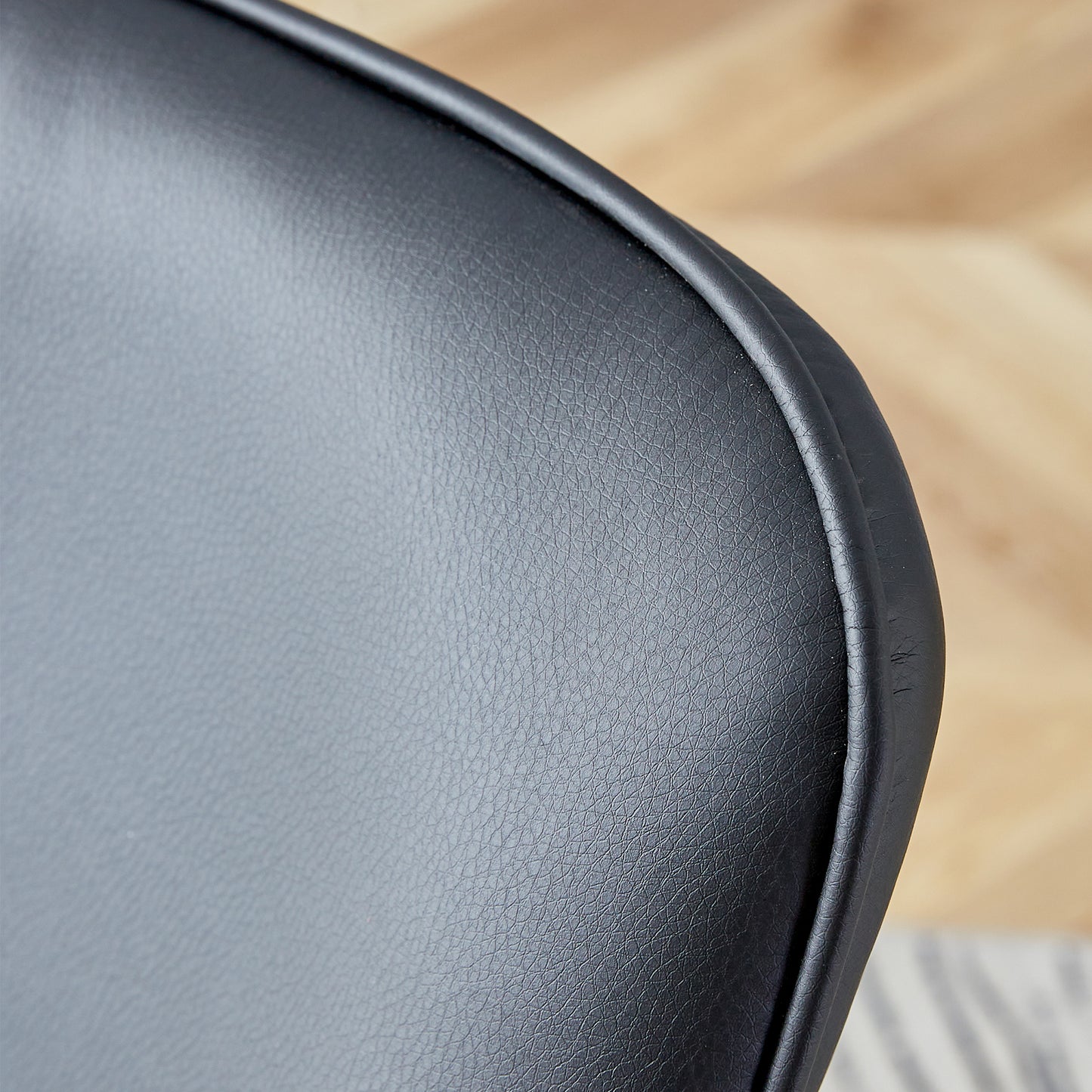 modern leather dining chairs set of 4 chairs, blacks