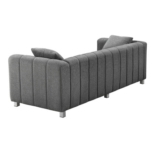 teddy velvet sofa with 2 pillows