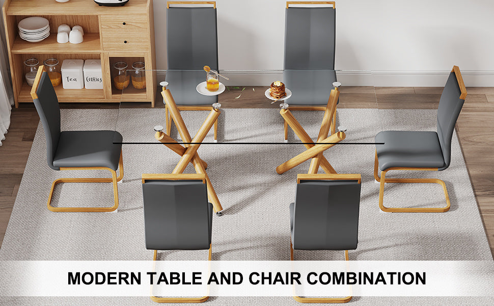 remi dining table set, grey
