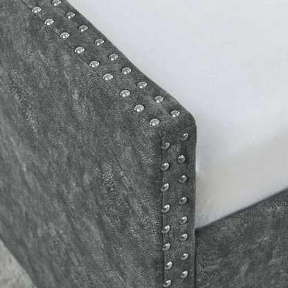 Upholstered Tufted Daybed Sofa bed with Drawers, Grey