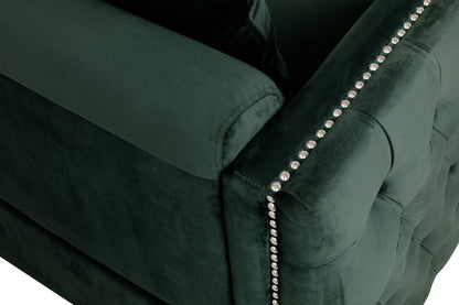 Bayberry Green Velvet Sofa