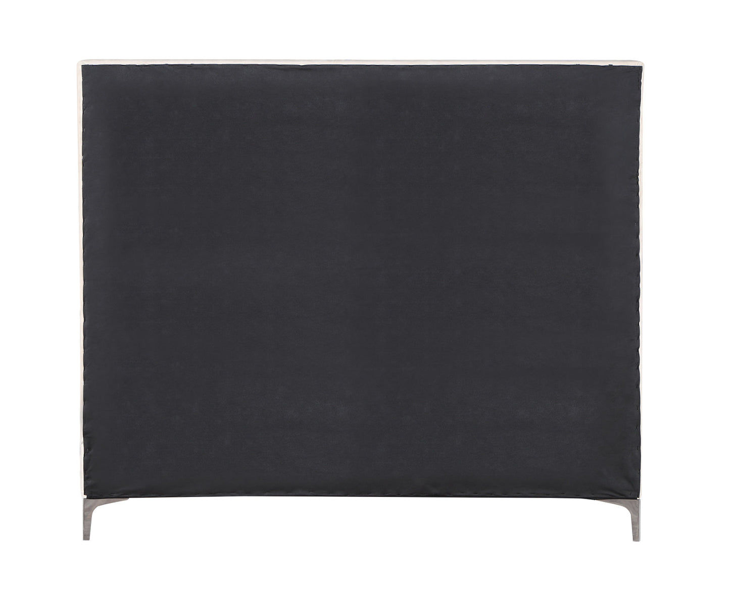 acme faiz queen bed, beige velvet