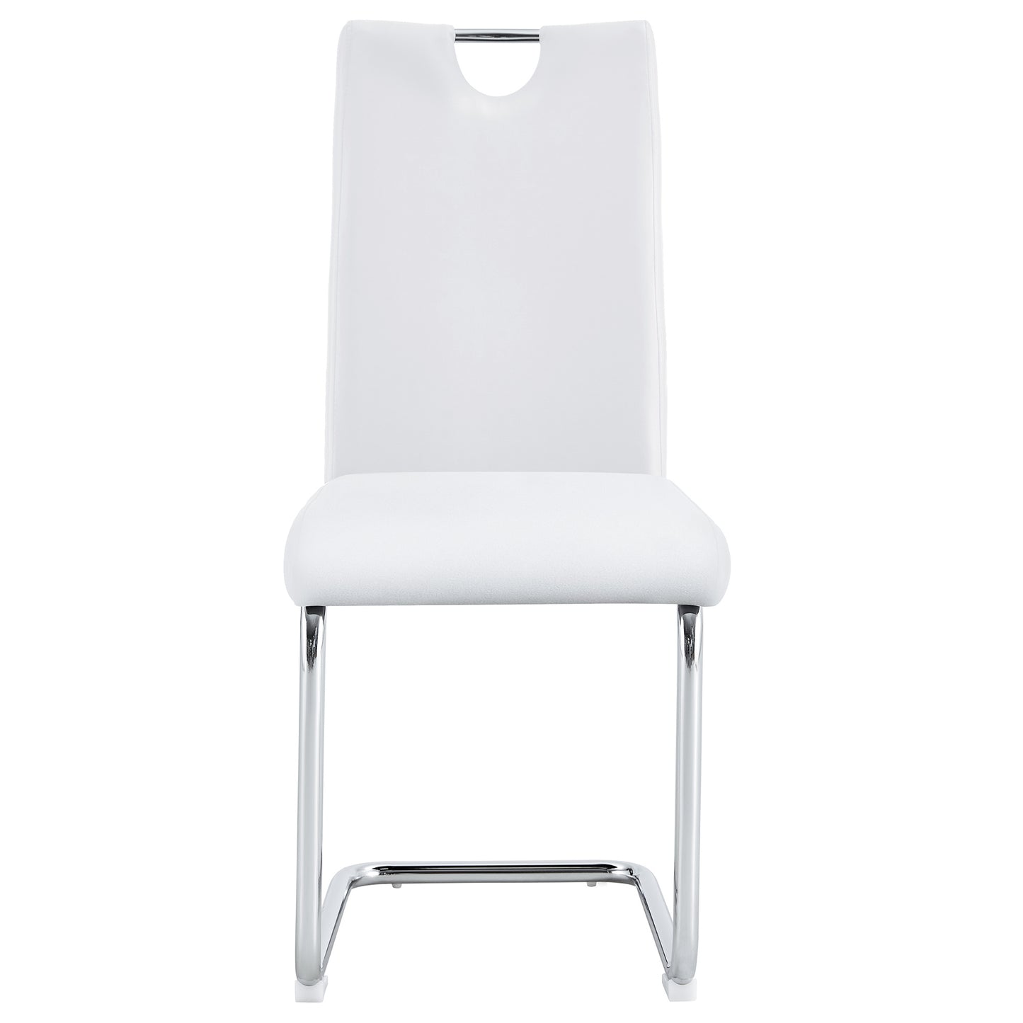 5-piece dining table chairs set, white