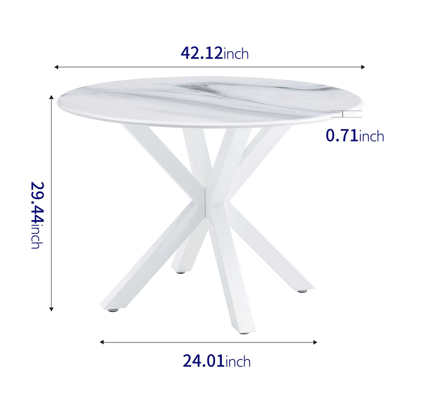 mdf dining table set, white