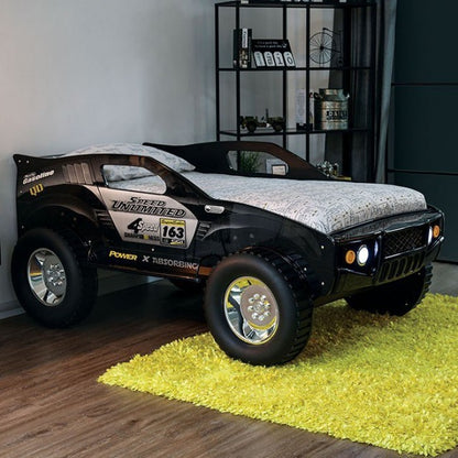 Sports Jeep Twin Bed, Black