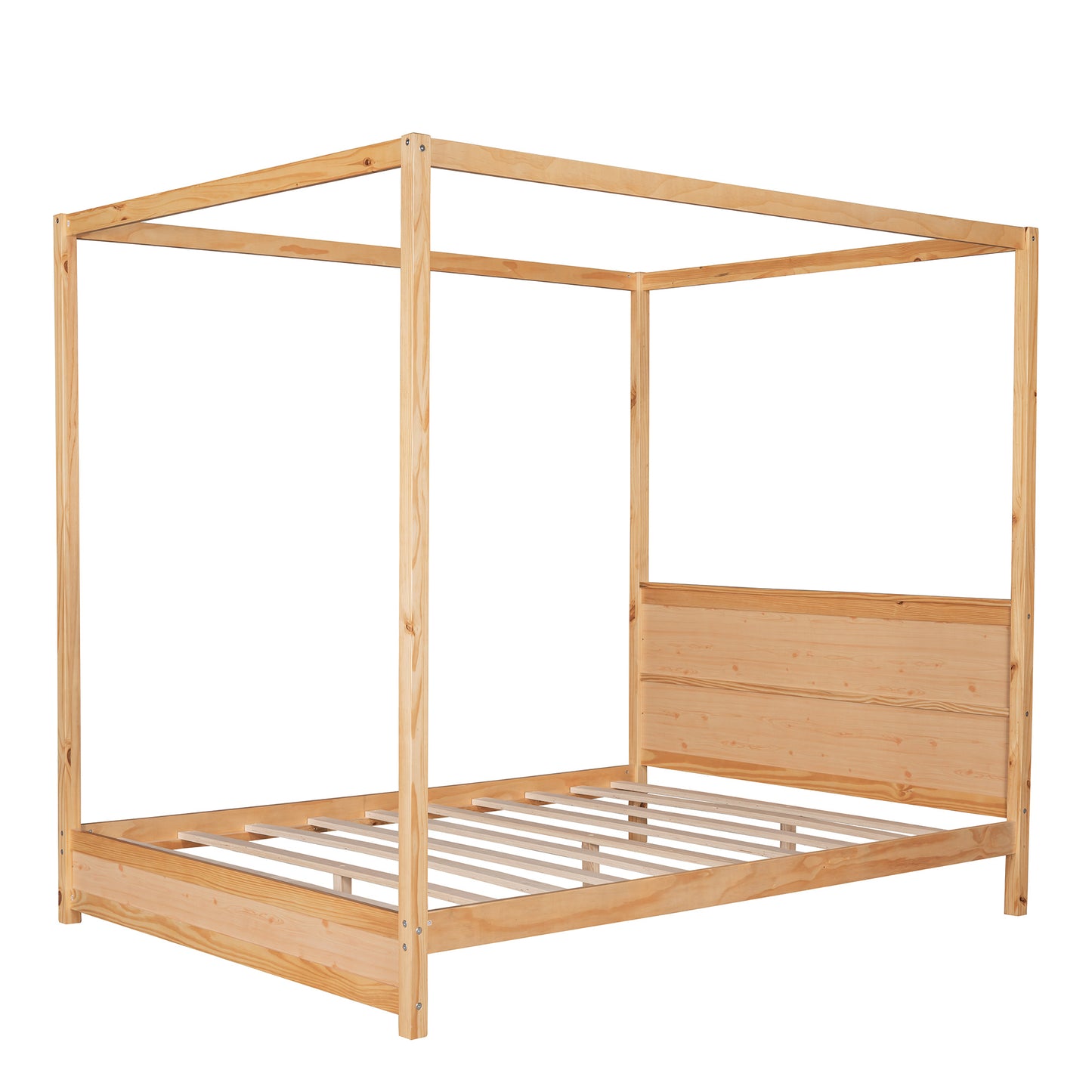 modern canopy platform bed with headboard