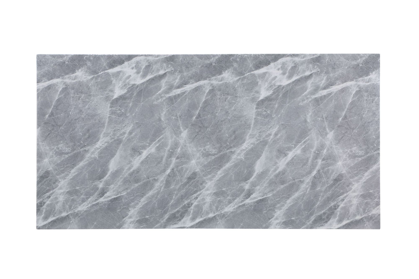 acme hollyn dining table, engineering stone & white finish
