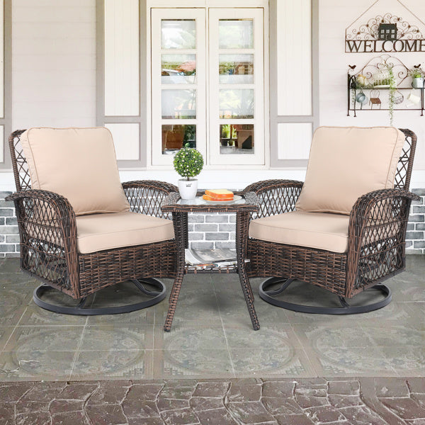 3 pieces patio furniture set