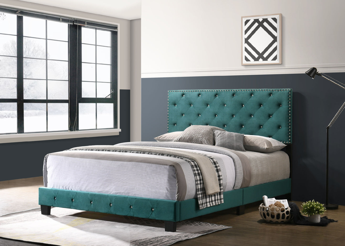 suffolk queen bed , green