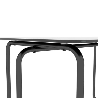 5-piece Rectangle Dining Table Set -Tempered Glass, Black