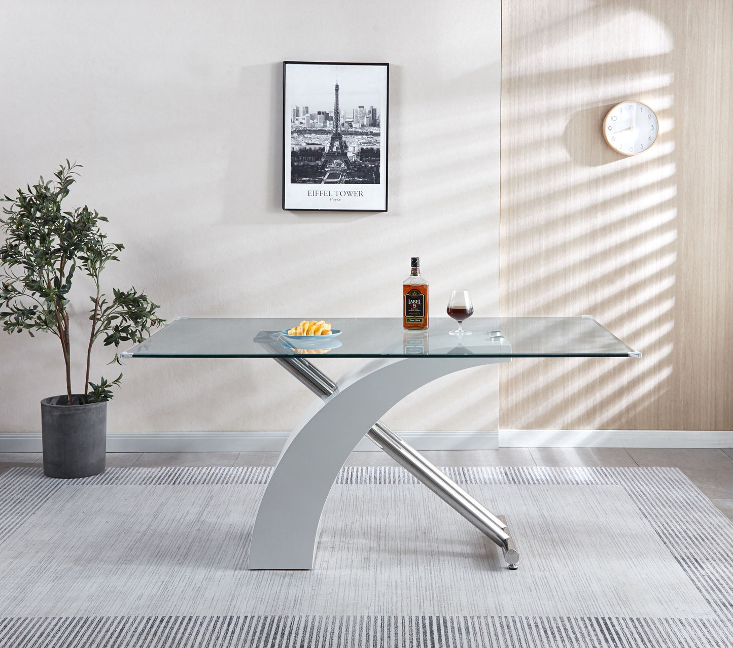 luxury glass top dining table