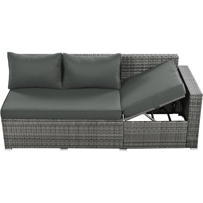 Outdoor 6-Piece All Weather PE Rattan Sofa Set