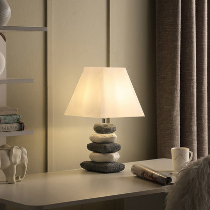 In Coastal Darya 5 Stacked Pebble Ceramic Table Lamp