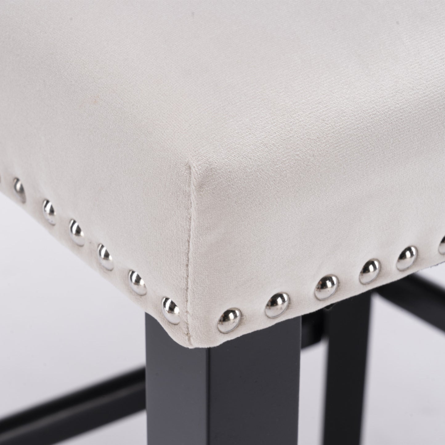 a&a velvet upholstered wing-back chairs, set of 2 beige